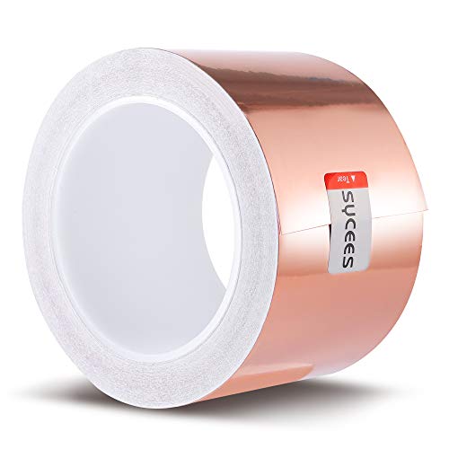 Sycees 70mm *20M EMI Kapton Tape, Self-Adhesive Shielding Tape, Copper Foil, Copper Tape, Snail Protection