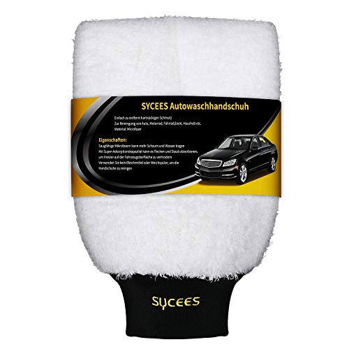 SYCEES Waterproof Microfibre Car Wash Mitt Mitt
